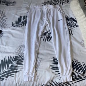 Gym Shark White Draw String Joggers